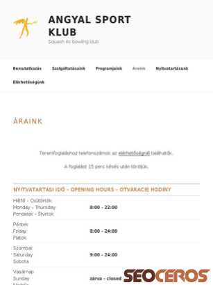 angyalsportklub.hu/araink tablet Vorschau