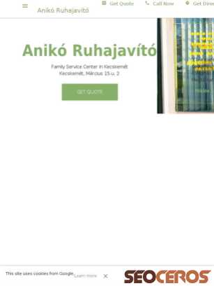 aniko-ruhajavito.business.site tablet vista previa