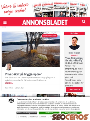 annonsbladet.com tablet preview