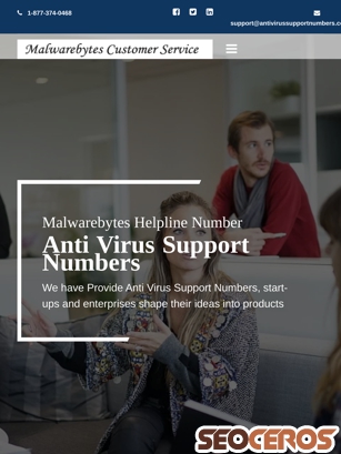 antivirussupportnumbers.com tablet Vista previa