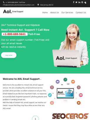 aolemailcustomerservicenumber.com tablet preview