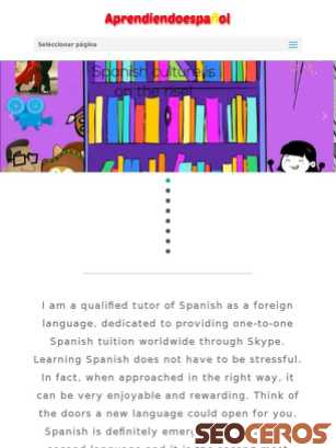 aprendiendoespanol.es tablet náhľad obrázku