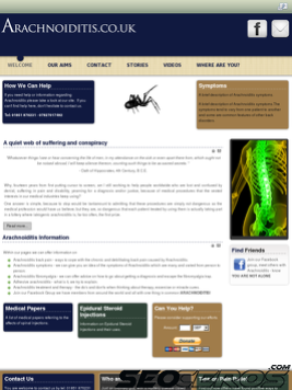 arachnoiditis.co.uk tablet előnézeti kép