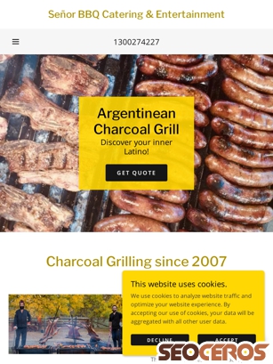 argentineanbbq.com tablet preview