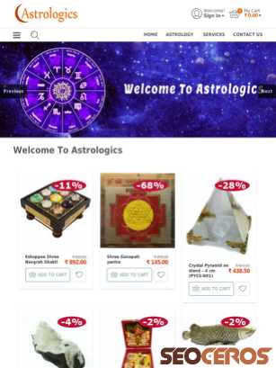 astrologics.in tablet prikaz slike