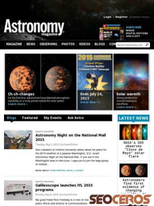 astronomy.com tablet Vorschau