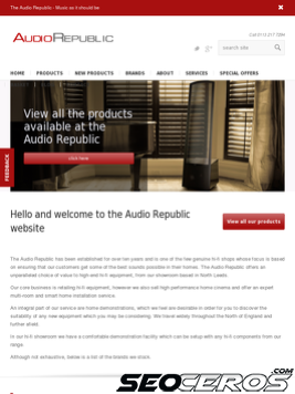 audio-republic.co.uk tablet preview