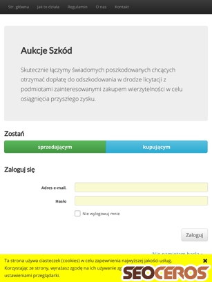 aukcje-szkod.pl tablet förhandsvisning