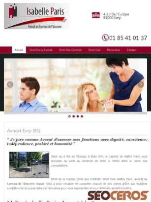 avocat-isabelle-paris.fr tablet preview