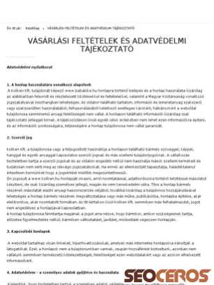 bababike.hu/vasarlasi_feltetelek_5 tablet vista previa