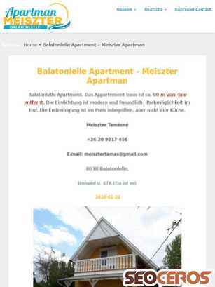 balatonlelleiszallasok.hu/balatonlelle-apartment tablet Vorschau
