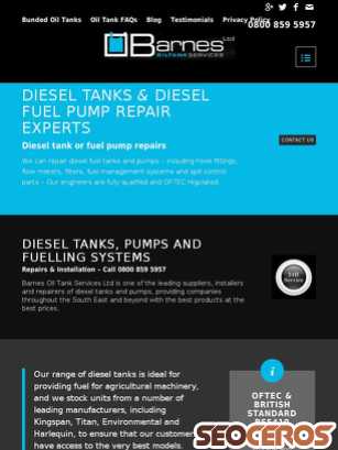 barnesoiltanks.co.uk/diesel-fuel-tanks tablet Vista previa