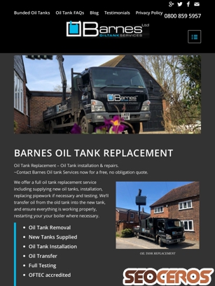barnesoiltanks.co.uk/oil-tank-replacement tablet előnézeti kép