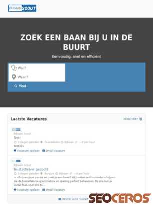 bijbaanscout.nl tablet Vista previa