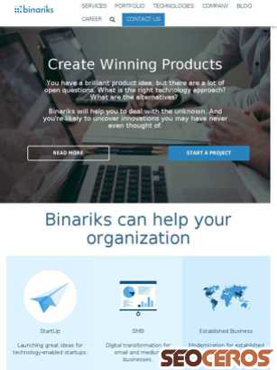 binariks.com tablet förhandsvisning