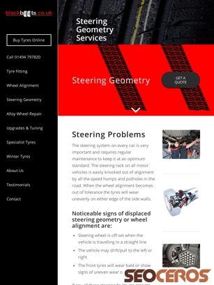 blackboots.co.uk/steering-geometry tablet 미리보기