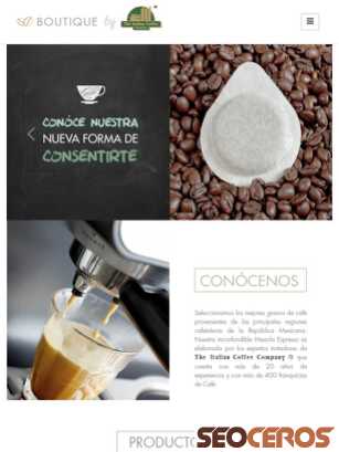 boutiqueitaliancoffee.com tablet preview