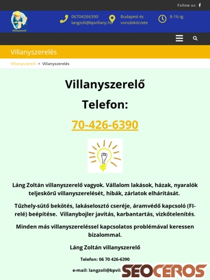 bpvillany.hu tablet preview