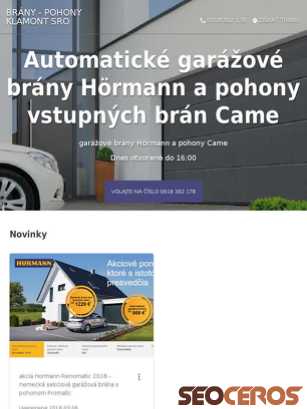 brany-pohony-klamont.business.site tablet Vista previa