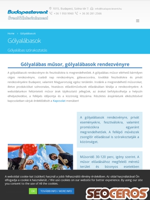 budapestevent.hu/golyalabasok-rendezvenyre tablet előnézeti kép