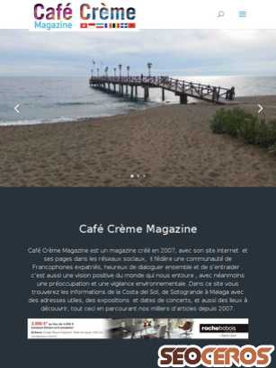 cafecrememagazine.com tablet Vista previa