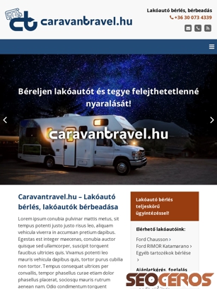 caravantravel.hu tablet preview