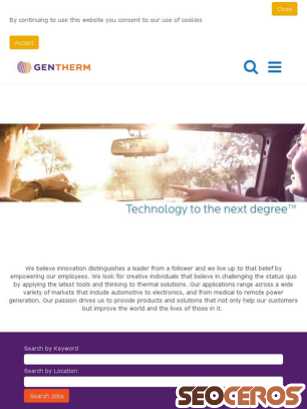 careers.gentherm.com tablet preview