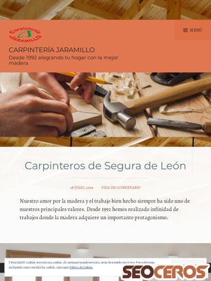 carpinteriajaramillo.wordpress.com tablet previzualizare