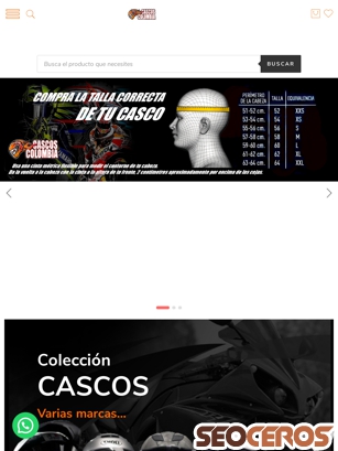cascoscolombia.co tablet preview