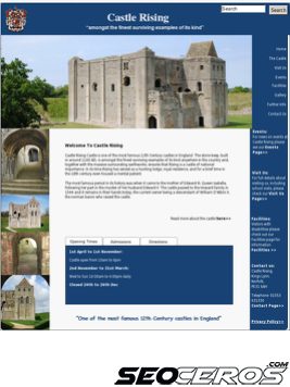 castlerising.co.uk tablet Vista previa