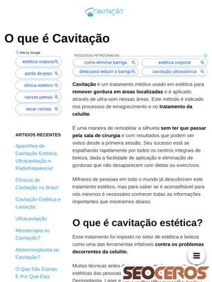 cavitacao.com.br tablet Vista previa