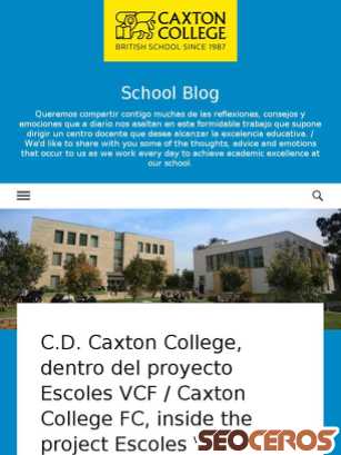 caxtoncollegeschoolblog.caxtoncollege.com tablet vista previa