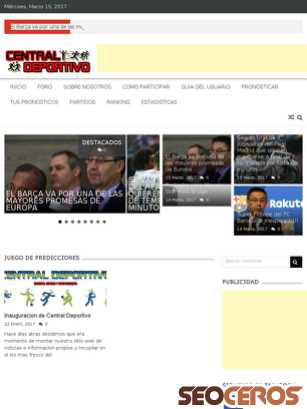 centraldeportivo.com.ve tablet prikaz slike