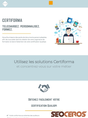 certiforma.fr tablet előnézeti kép