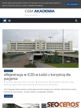 cgmakademia.pl tablet vista previa