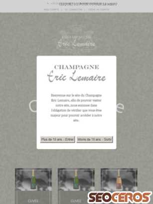 champagneericlemaire.com tablet vista previa