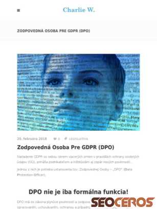 charliew.org/zodpovedna-osoba-dpo-gdpr tablet preview