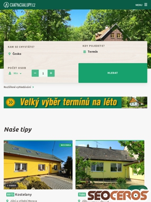 chatyachalupy.cz tablet förhandsvisning
