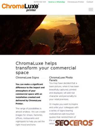 chromaluxeprinter.co.uk/for-commercial-spaces tablet preview
