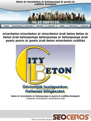 citybeton.hu tablet Vista previa