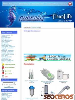 cleanlife.hu tablet előnézeti kép