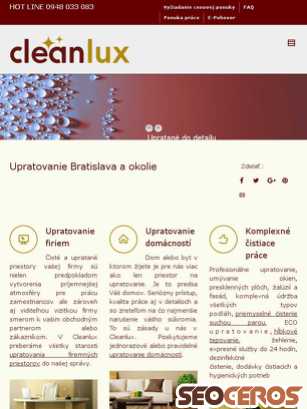 cleanlux.sk tablet vista previa