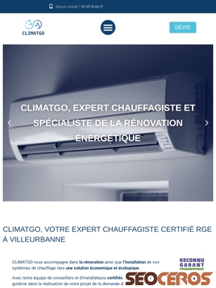 climatgo.fr tablet előnézeti kép