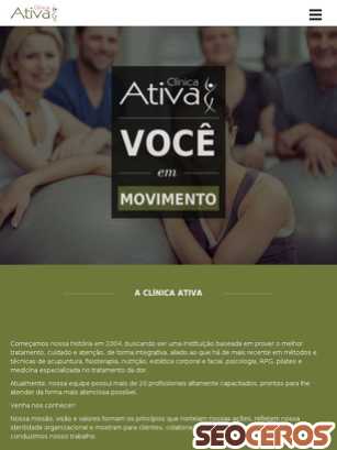 clinicaativa.com.br tablet previzualizare