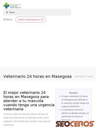 clinicasveterinarias.pro/veterinario-24-horas-en-masegosa tablet náhľad obrázku