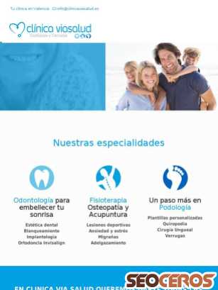 clinicaviasalud.es tablet preview
