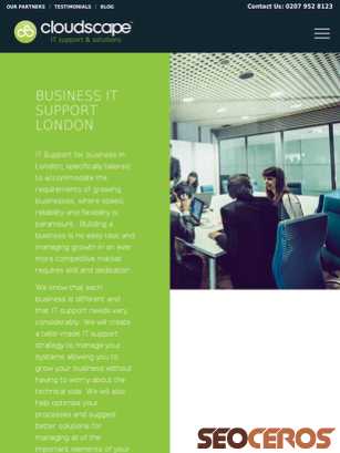 cloudscapeit.co.uk/business-it-support-london tablet vista previa