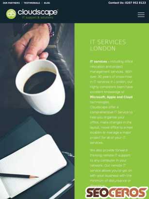 cloudscapeit.co.uk/it-services-london tablet preview