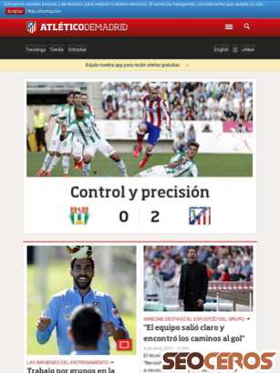 clubatleticodemadrid.com tablet előnézeti kép