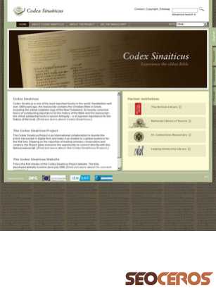 codexsinaiticus.org tablet obraz podglądowy